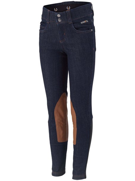 Kerrits Kids Stretch Denim Knee Patch Breeches