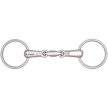 Korsteel Oval Link/Lozenge Loose Ring Snaffle Bit