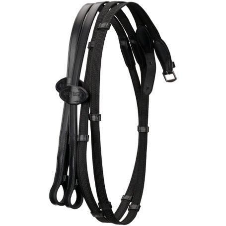 Kavalkade Rubberized Reins w/ Hooks Studs