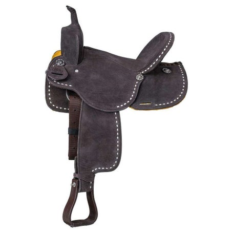 King Series by Tough1 Stratford Suede Barrel Saddle