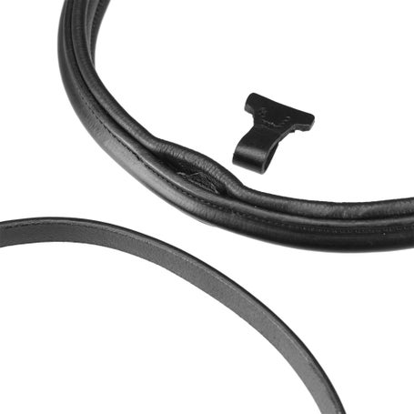 Ceinture Longue LeMieux Arika Profilée Cuir Anatomique Noir/marron 100-140cm
