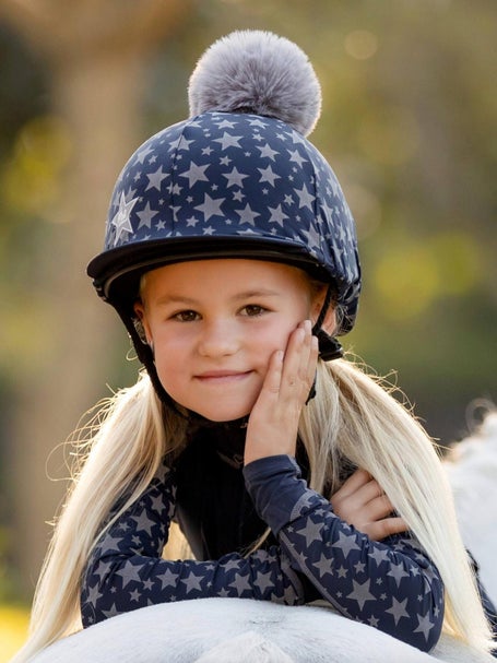 LeMieux Mini Kids Star Helmet Hat Silk