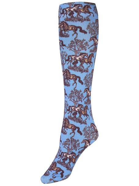 Lila Toile Adult Knee Socks