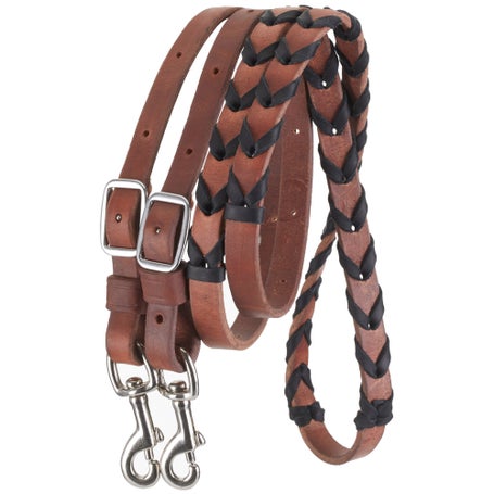 Martin Saddlery Adjustable Latigo Laced Barrel Reins
