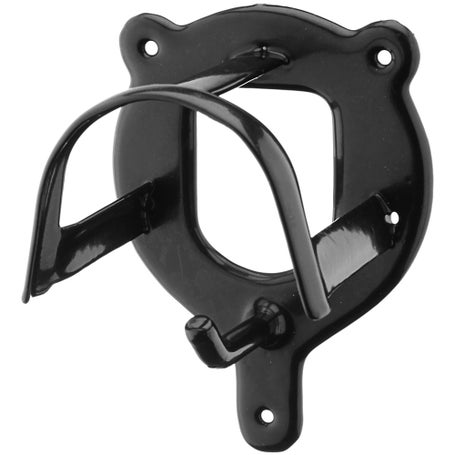 Metal Bridle Bracket Hanger & Rein Hook Black