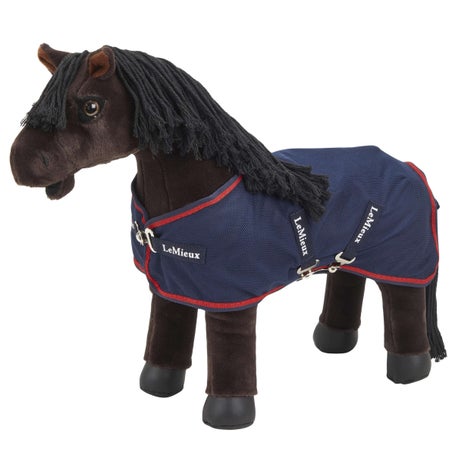 Ensemble Lemieux En Collant Polaire Et Chapeau Soie - Taille 9-10 Ans - Thème Marine Bleu - Occasion Très Bon état