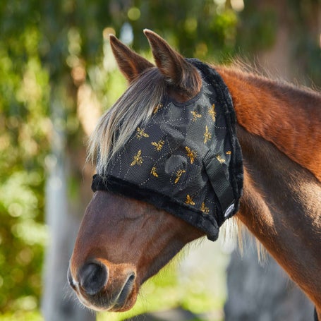 Mackey Standard Printed Fly Mask w/Fluffy Fleece