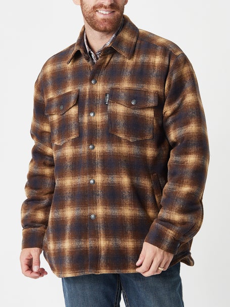 Outback Mens Arden Plaid Berber Lined Snap Jacket