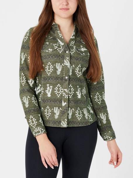 Outback Womens Fay Snap Down Long Sleeve Cotton Shirt
