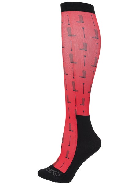 Ovation Spring Womens Footzees Printed Tall Boot Socks