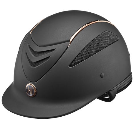 One K Defender Rose Gold Stripe Riding Helmet