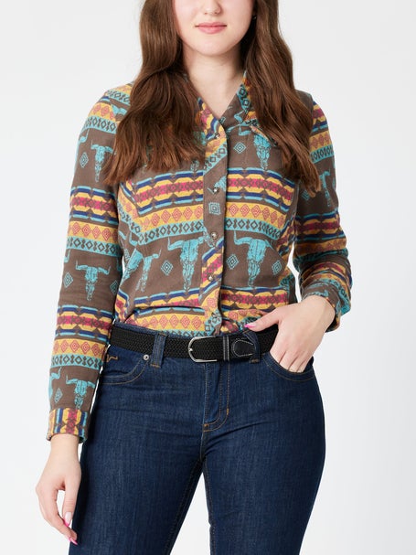 Outback Ladies Lorelei Printed Performance Snap Shirt