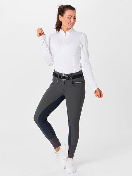 Romfh Breeches Pleine Siège Grises - Femme Junior Taille 26R - Culotte D'équitation Coton