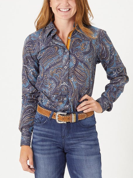 Royal Highness Ladies Button Western Show Shirt-Print