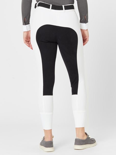 Riding Show Breeches Royal Sport White/Black Full Seat - Outdoor