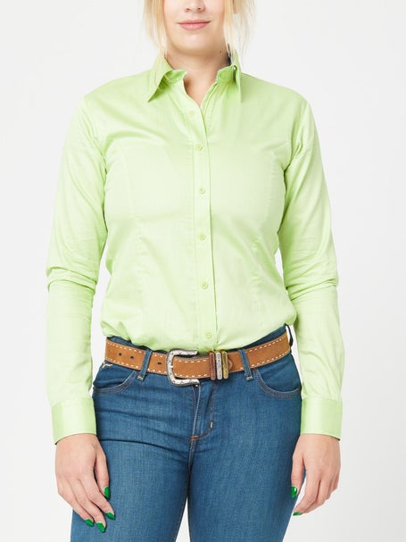 Royal Highness Ladies Button Shirt w/Zipper Pistachio