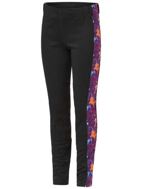 Royal Highness Girls Knee Patch Riding Tights w/Trim