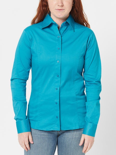 Royal Highness Ladies' Zip Button Shirt Turquoise Riding Warehouse - Main Image
