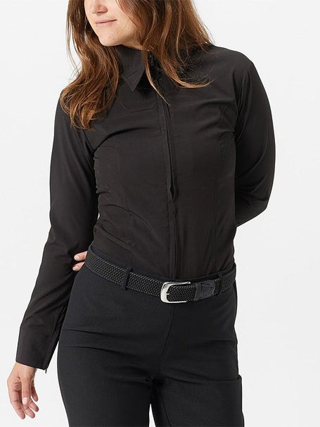 Long-sleeved Microfiber Top - Dark gray - Ladies