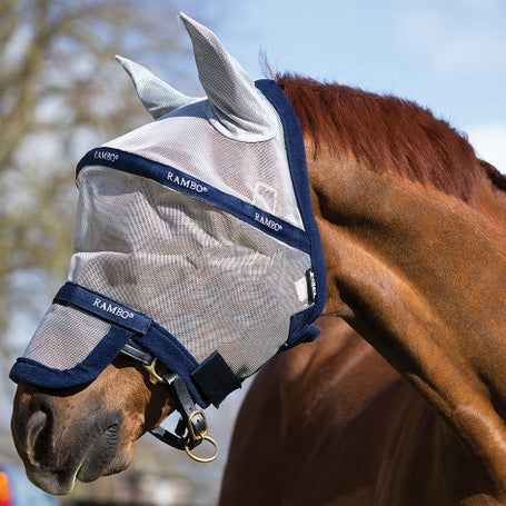 Horseware Rambo Plus Fly Mask w/Ears & Removable Nose