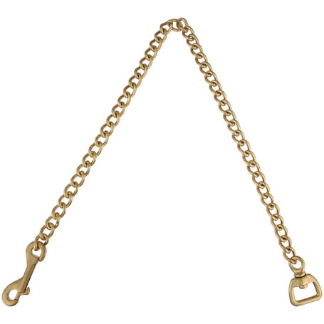 Partrade Basic Brass Plaited Stud Training Chains Wide Swivel Eye for Horses 30 034555