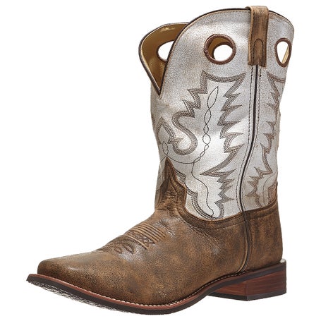 Smoky Mountain Mens Drifter Antique White Cowboy Boots