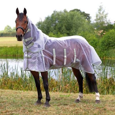 Shires Fine Mesh Detachable Neck & Fly Sheet Combo