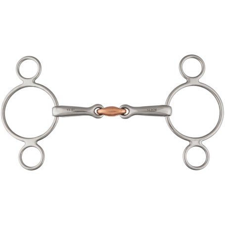 Shires Two Ring Copper Lozenge Gag Bit