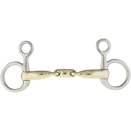 Sanft German Silver Curved 3 Piece Baucher Snaffle Bit