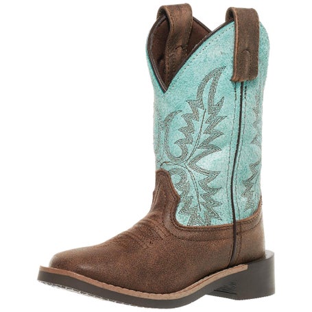 Smoky Mountain Kids Rustic Rider Turquoise Cowboy Boots