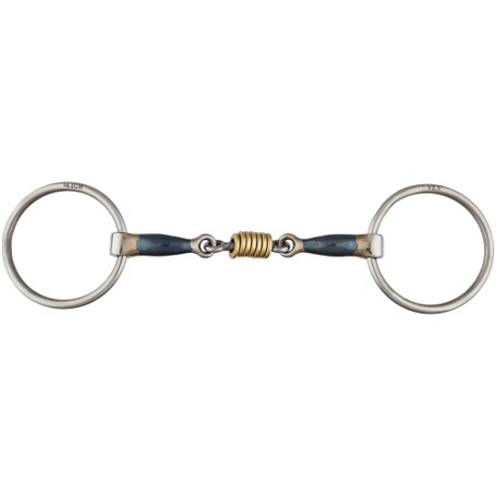 Shires Roller Link Blue Sweet Iron Loose Ring Bit