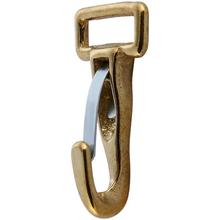 95AH 3-1/2 Horse Tack Hardware Solid Brass Double End Snap Hook