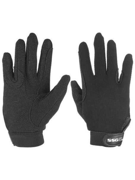 SSG Childs Economical Gripper Black Riding Gloves