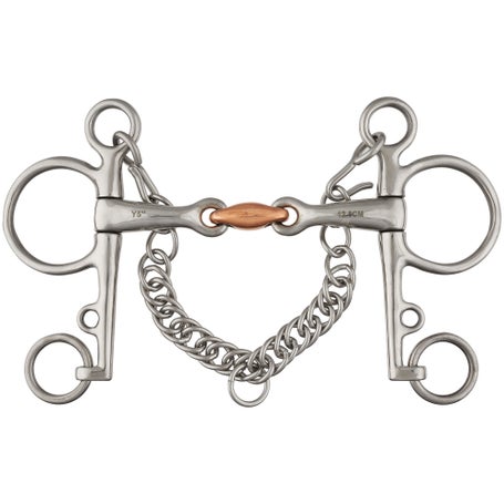 Shires Copper Lozenge Double Jointed Pelham Bit