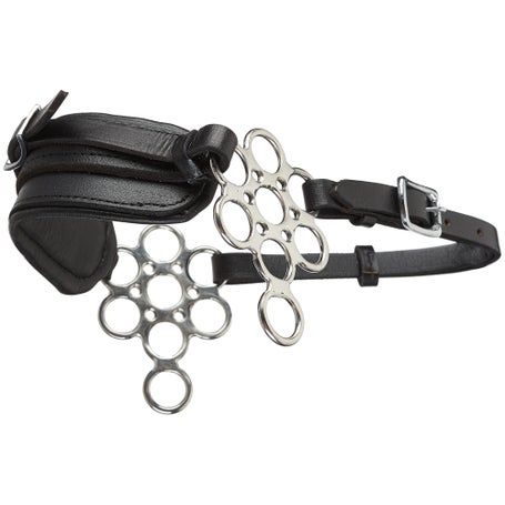 Tough 1 Padded Leather Nose Multi Ring Hackamore