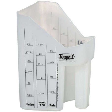 Tough-1 Feed Scoop With Measurements Clear