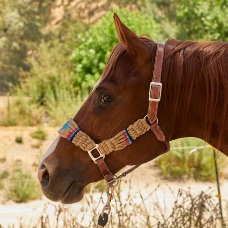 Tough1 Wool String Leather Halter