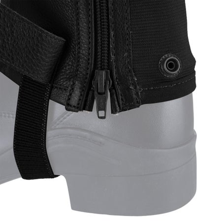 Tuff Rider Medium Black grippy grain synthetic Leather Half