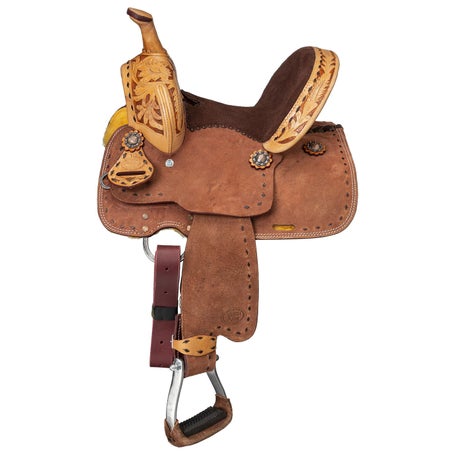 Royal King by Tough 1 Youth Reno Roughout Barrel Saddle