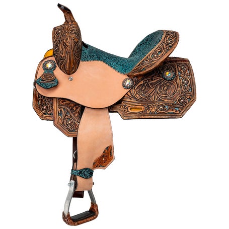 Silver Royal by Tough 1 Youth Skylar Barrel Saddle