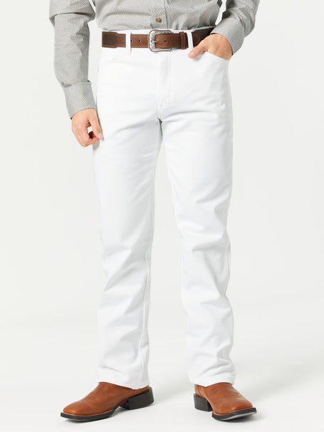 Wrangler 13MWZ 4H & FFA Men's White Denim Jeans | Riding Warehouse