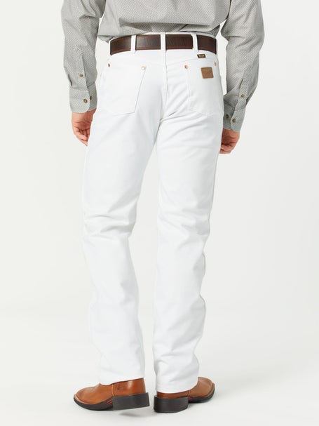 Wrangler 13MWZ 4H FFA Men's White Denim Jeans Riding Warehouse