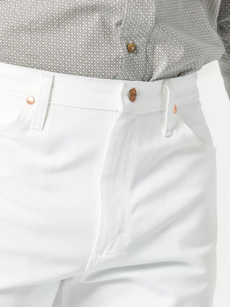 Wrangler 13MWZ 4H FFA Men's White Denim Jeans Riding Warehouse