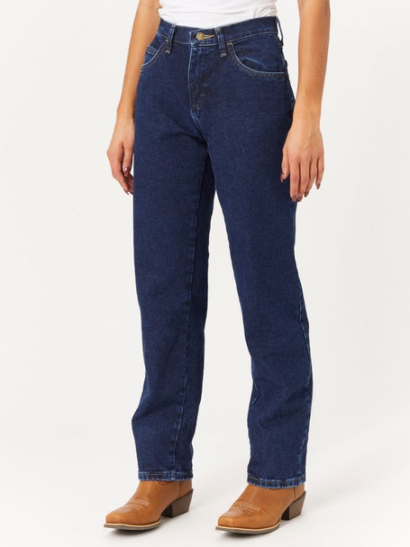 Straight Fit Jeans in Mid blue - Women, Cotton