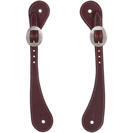 Weaver Burgundy Latigo Leather Spur Straps