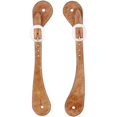 Weaver Mens Shaped Harness Leather Spur Straps