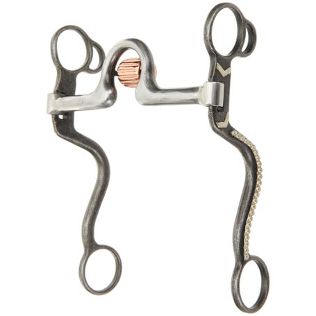 Weaver Ported Mouth with Copper Cricket Shank Bit