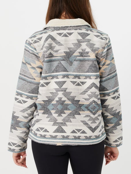 Wrangler Women's Retro Aztec Sherpa Lined Barn Jacket Riding