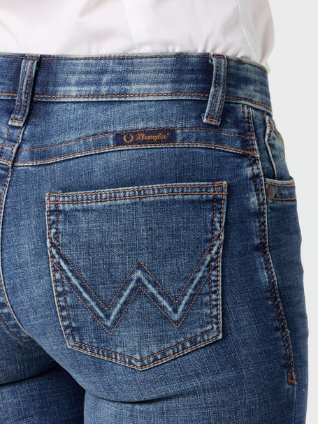Wrangler Low Rise Bold Boot Jeans in Black | UK