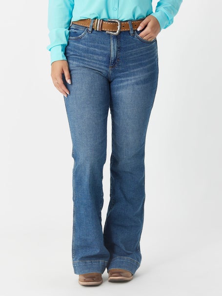 Wrangler Women's High Rise Button Fly Flare Jean 